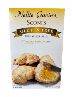 Gluten-free scone mix box with scones.